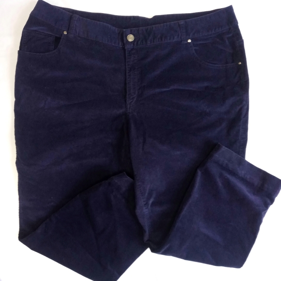 Lane Bryant Purple Velvet Straight Leg Jean Pants - Picture 3 of 11